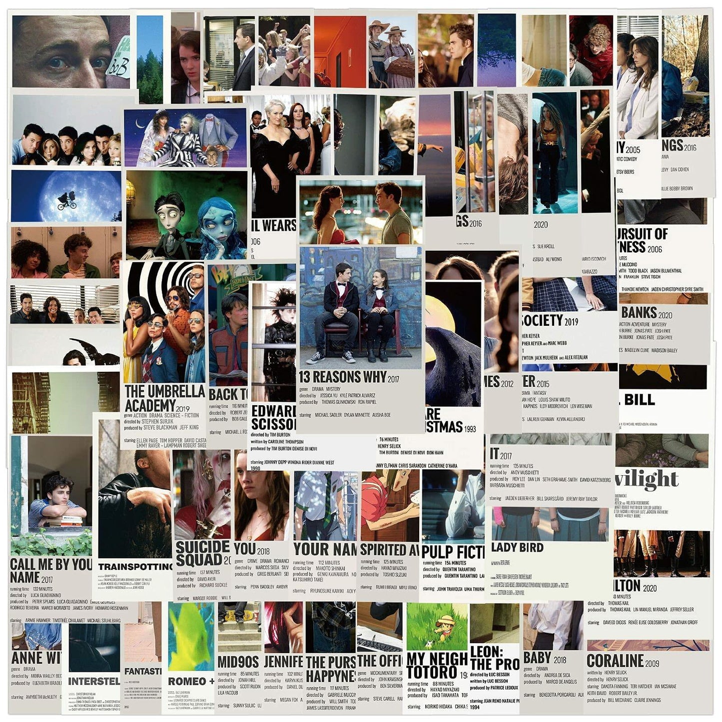 64PCS Poster Movie Vintage Stickers for Laptop and computer, Poster classic