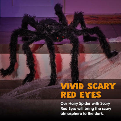 JOYIN 6.5ft Halloween Giant Spider Outdoor Yard Lawn Decoration Black