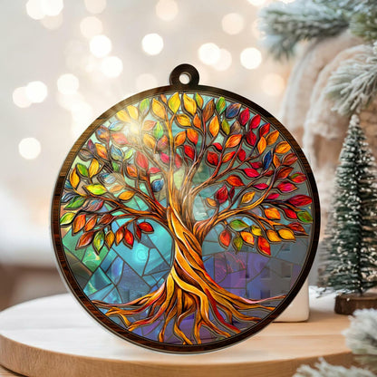 AVERXO Tree of Life Viking Suncatcher Window Hanging Decor 6in Open Box