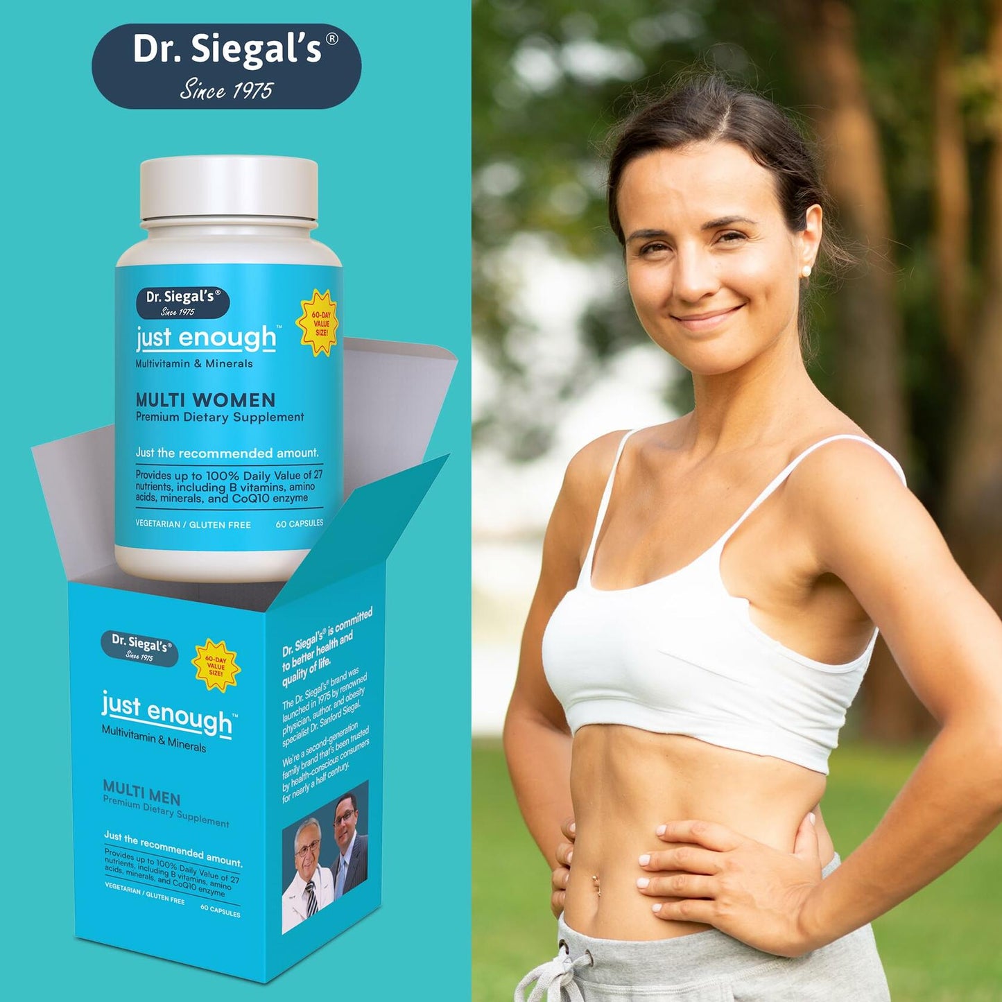 BestBy12/25 Dr. Siegal's Just Enough Women's Multivitamin 60 Caps