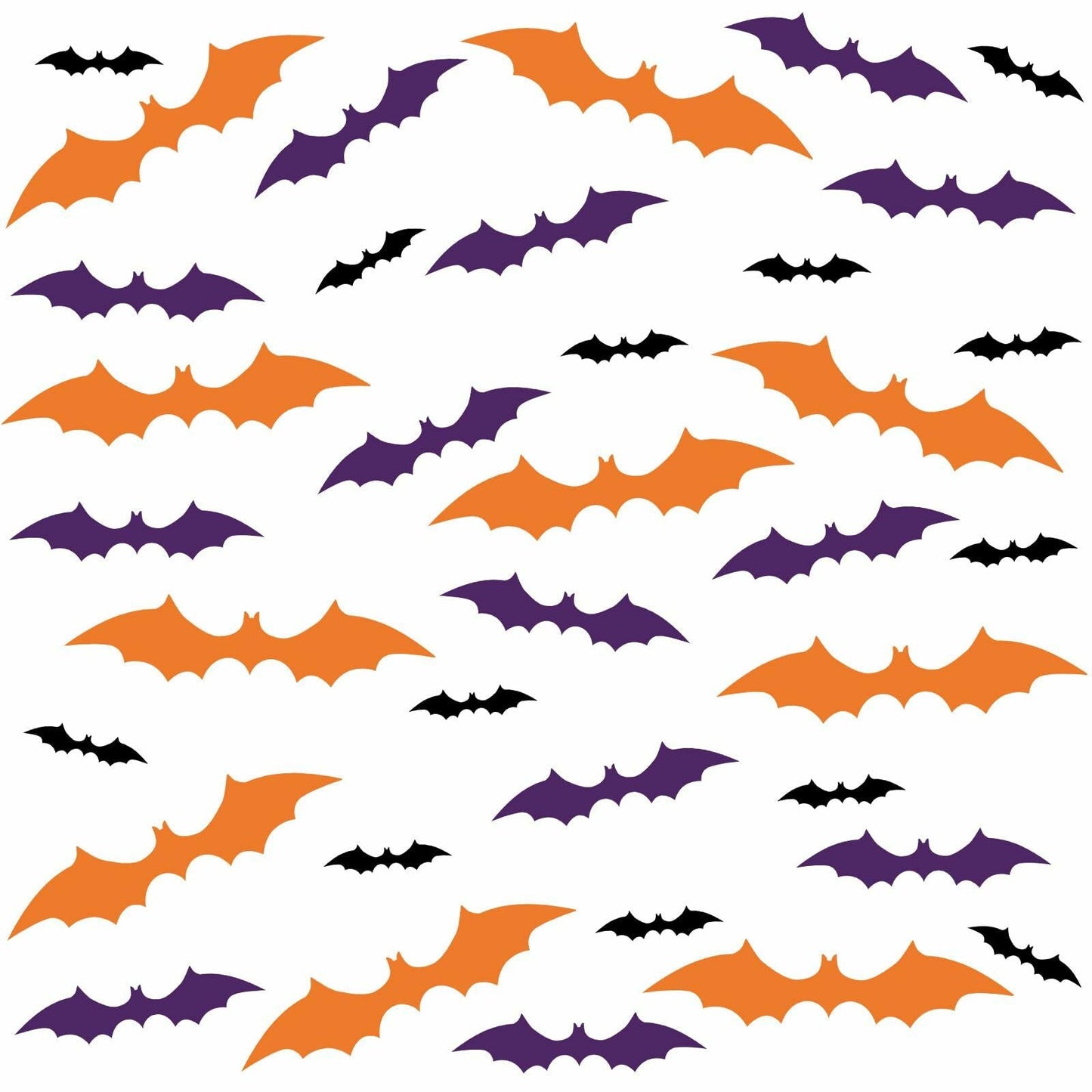 Maitys 36pcs Halloween Bat Cutouts Paper Wall Decor Stickers