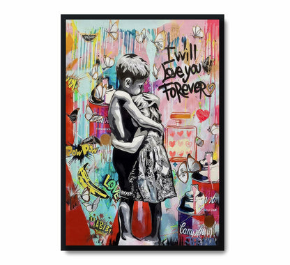 YYFARTFQ Graffiti Wall Art Canvas Poster Colorful Abstract Print 12x16 Unframed