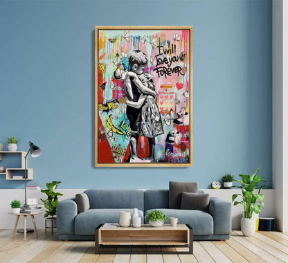 YYFARTFQ Graffiti Wall Art Canvas Poster Colorful Abstract Print 12x16 Unframed