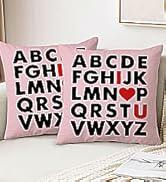 MAZSHTTD Valentines Pillow Covers 18x18 Inch Pink Polyester 2 Pack