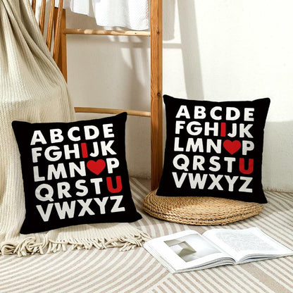 MAZSHTTD Valentines Pillow Covers 18x18 Inch Pink Polyester 2 Pack