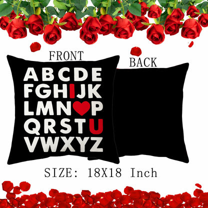 MAZSHTTD Valentines Pillow Covers 18x18 Inch Pink Polyester 2 Pack