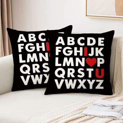 MAZSHTTD Valentines Pillow Covers 18x18 Inch Pink Polyester 2 Pack