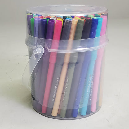 ART ALTERNATIVES Fine Tipped Water Base Marker Set 100 PC Mixed AA1174