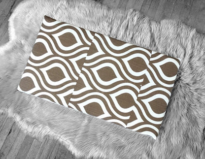 IKEA Bankkamrat, Hemmahos, Stuva Bench Pad Cover  70's Brown Wavy