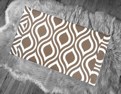 IKEA Bankkamrat, Hemmahos, Stuva Bench Pad Cover  70's Brown Wavy