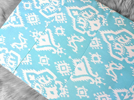 IKEA Bankkamrat, Hemmahos, Stuva Bench Pad Cover Blue Indian Ikat Print