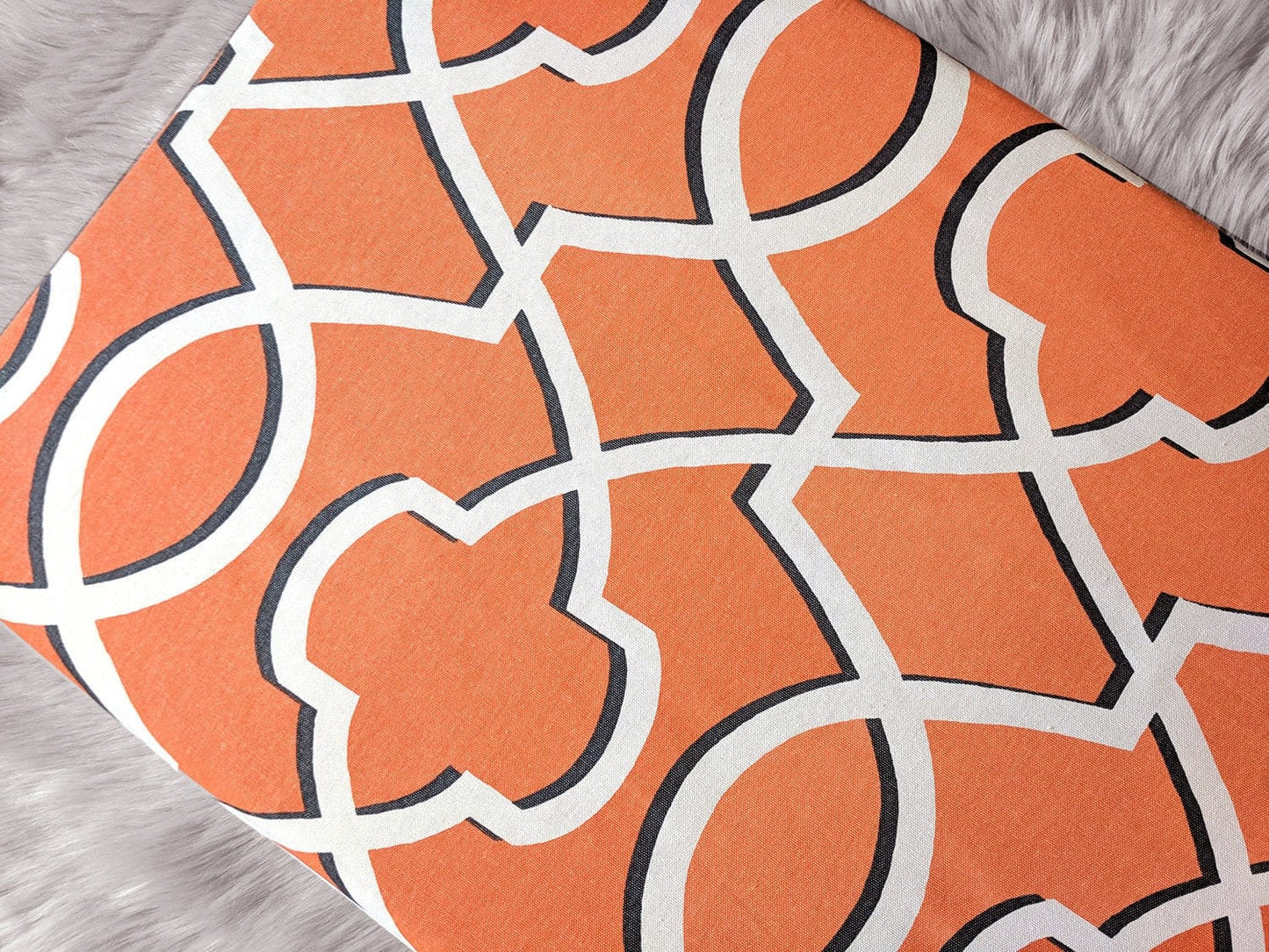 IKEA Bankkamrat, Hemmahos, Stuva Bench Pad Cover  Cinnamon Orange Retro Print