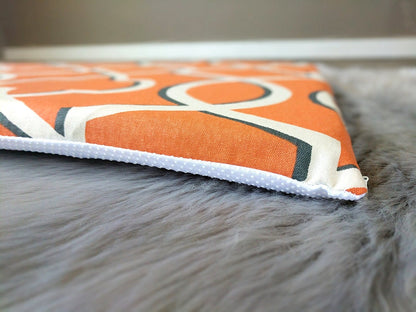 IKEA Bankkamrat, Hemmahos, Stuva Bench Pad Cover  Cinnamon Orange Retro Print