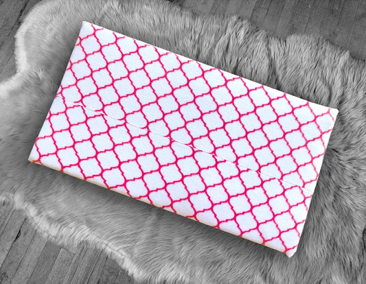 IKEA Bankkamrat, Hemmahos, Stuva Bench Pad Cover  Flannel Red and White Trellis Pattern