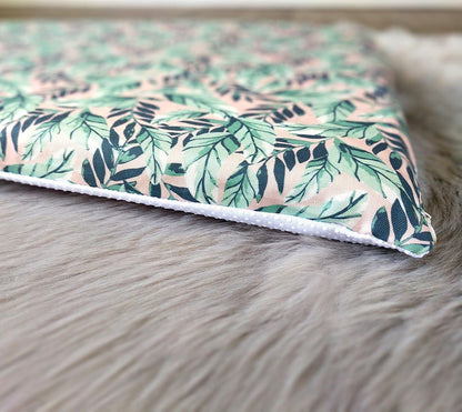 IKEA Bankkamrat, Hemmahos, Stuva Bench Pad Cover Pink Green Leaf Print