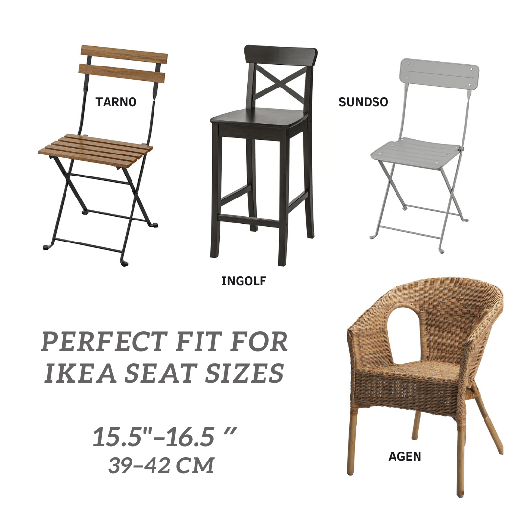 Blue Rain U-Shape Outdoor Chair Pads – Set of 2 – Compatible with IKEA Tarno, Ingolf & Sundso