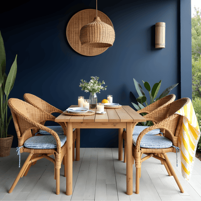 Blue Rain U-Shape Outdoor Chair Pads – Set of 2 – Compatible with IKEA Tarno, Ingolf & Sundso