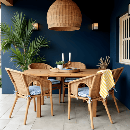 Blue Rain U-Shape Outdoor Chair Pads – Set of 2 – Compatible with IKEA Tarno, Ingolf & Sundso