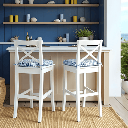 Blue Rain U-Shape Outdoor Chair Pads – Set of 2 – Compatible with IKEA Tarno, Ingolf & Sundso