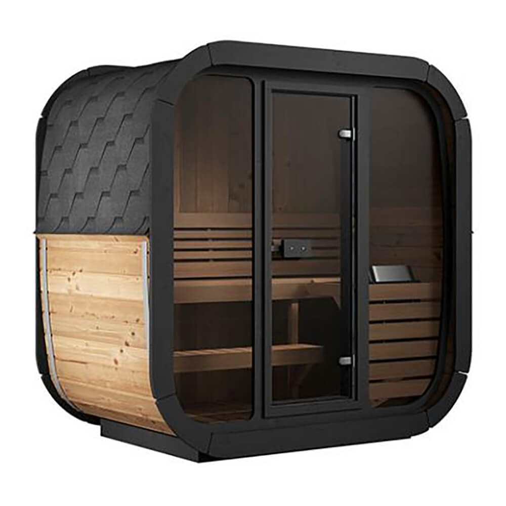 SaunaLife Model CL4G 3-Person Cube-Series Luxury Wooden Outdoor Home Sauna Kit [SL-MODELCL4G] (SAK92610)