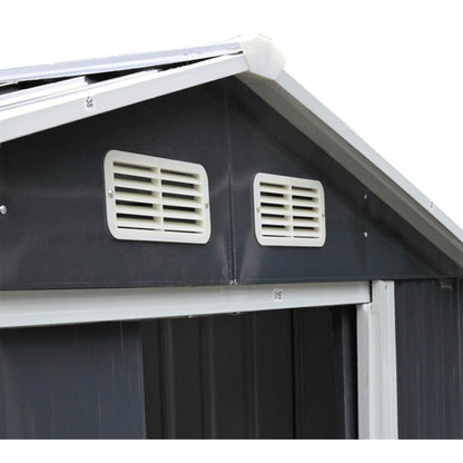 [04X07FT] Alora Small Outdoor Garden Backyard Storage Tool Shed W/ Sliding Door (SAK59938)