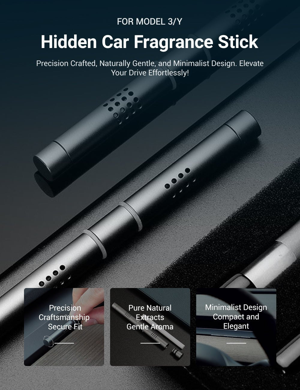 TESERY Car Fragrance Stick for Model 3/Y