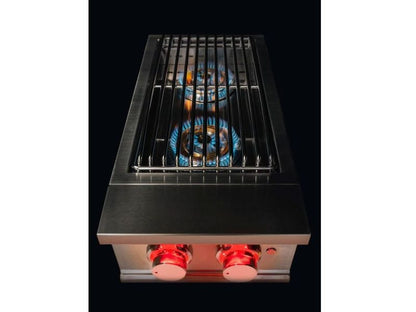 TrueFlame Built-In Double Side Burner with LED Lighting & Stainless Steel Lid