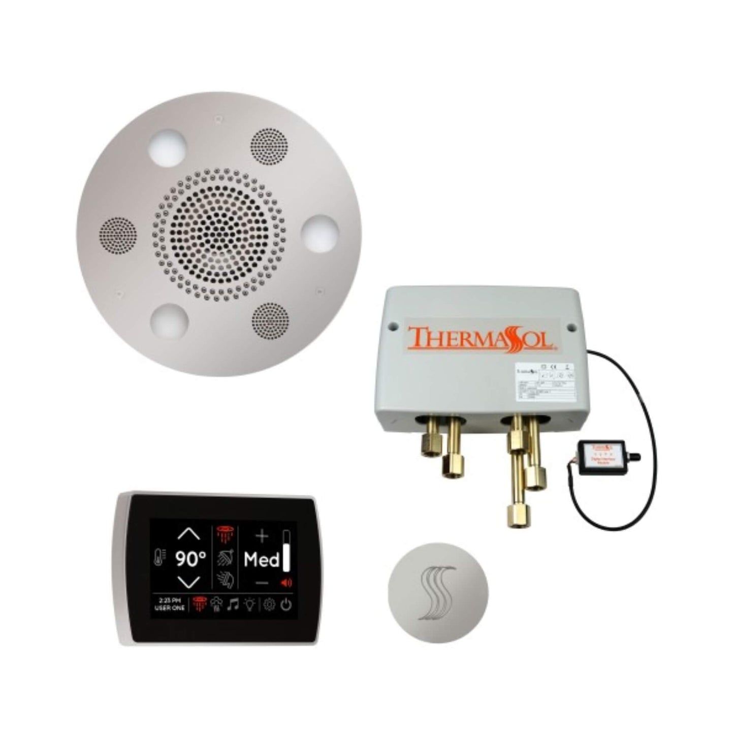 ThermaSol SignaTouch Flushmount 5-Inch Digital Shower Steam Control Package With Serenity 10 [TWPSR] (SAK84375)