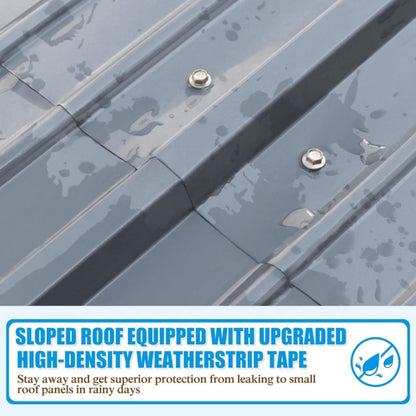 [12X20FT] Alora Premium Modern Heavy-Duty Outdoor Alloy Steel Carport Canopy (SAK91486)