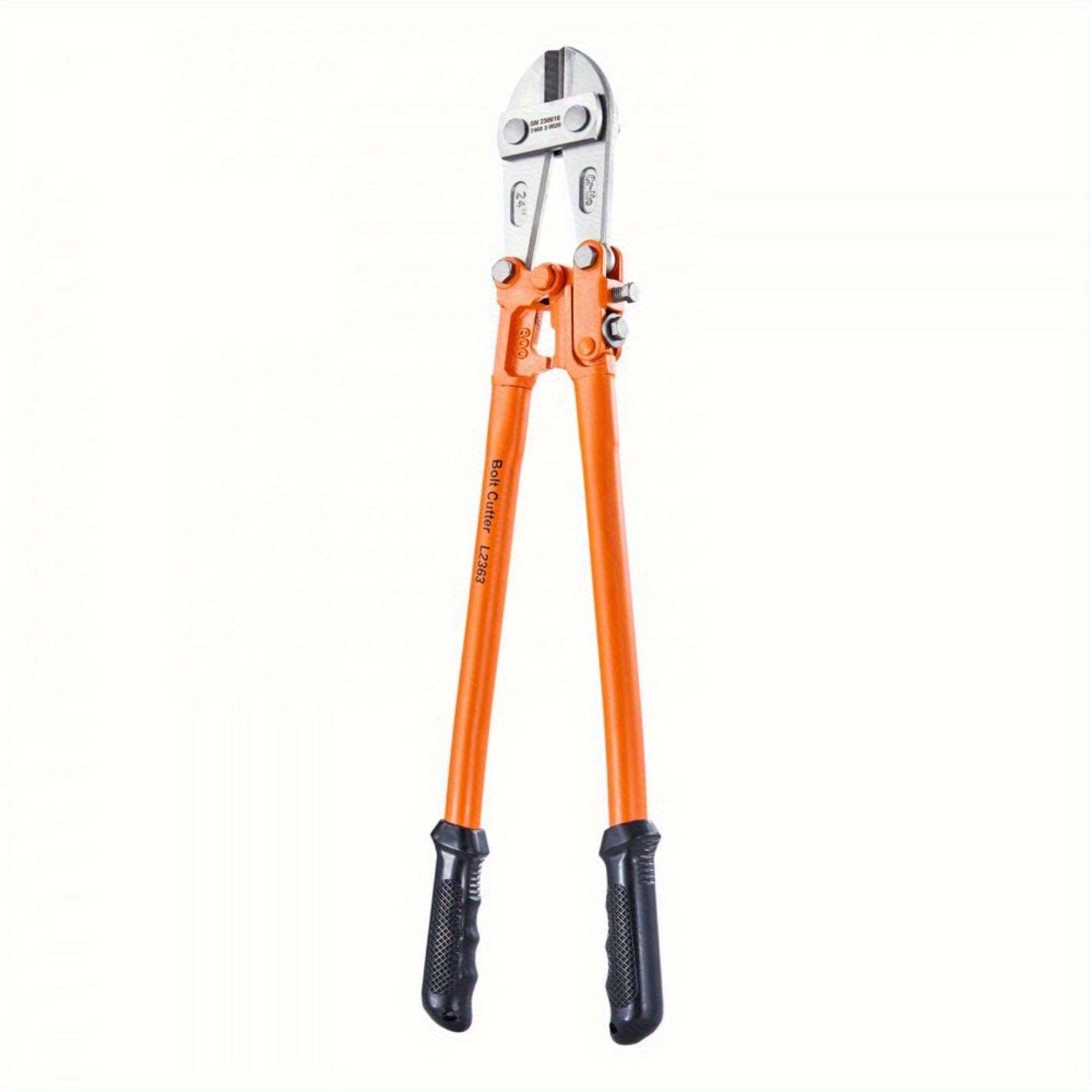 Wire cutters, 24-inch locking pliers, double-material handles with soft rubber grips, chromium-molybdenum alloy steel blades, heavy-duty wire cutters for rods, bolts, wires, cables, rivets and chains