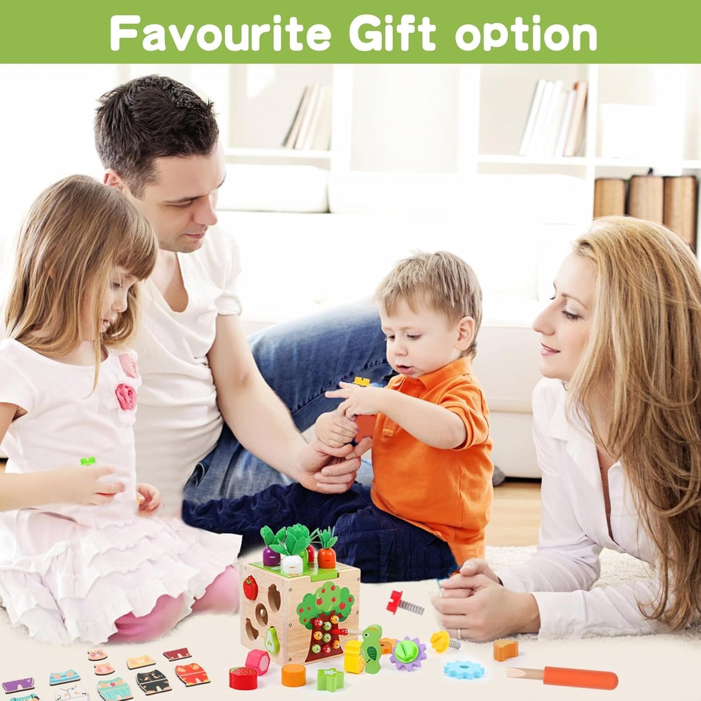 Wooden Garden Toy, Toddler Montessori Toys for Baby Boys Girls, Wood Preschool Learning Fine Motor Skills Game, Educational Learning Toys for Toddlers